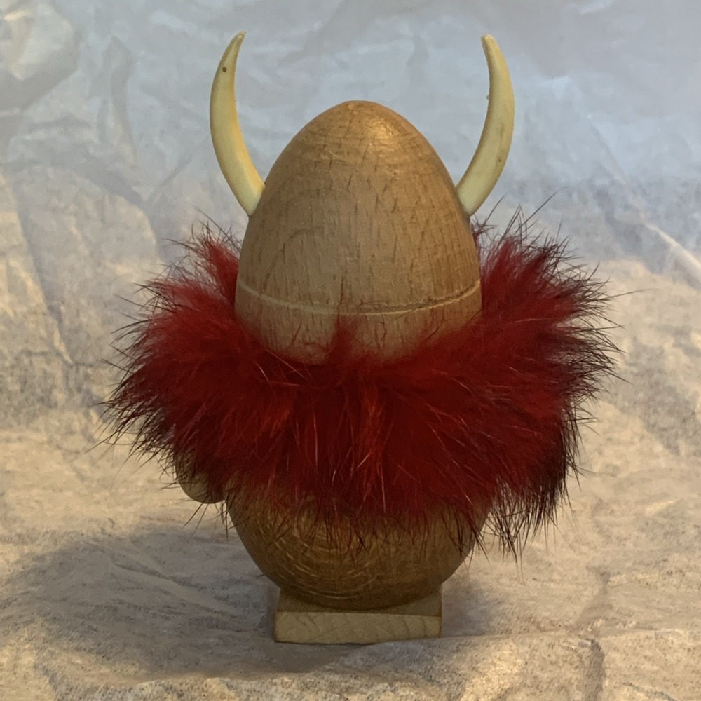Vintage Danish Teakwood Viking Figurine Mid-Century - Picture 4 of 5